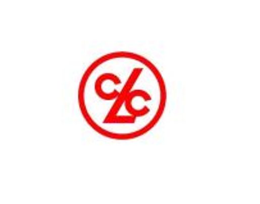The CLC Logo - white background, red circle with red letters CLC in the center 